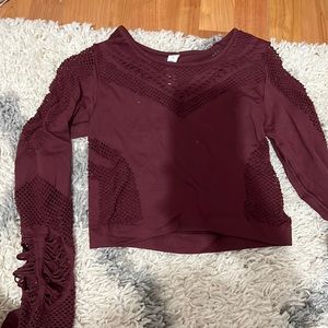 Alo Yoga Long Sleeved Crop Top